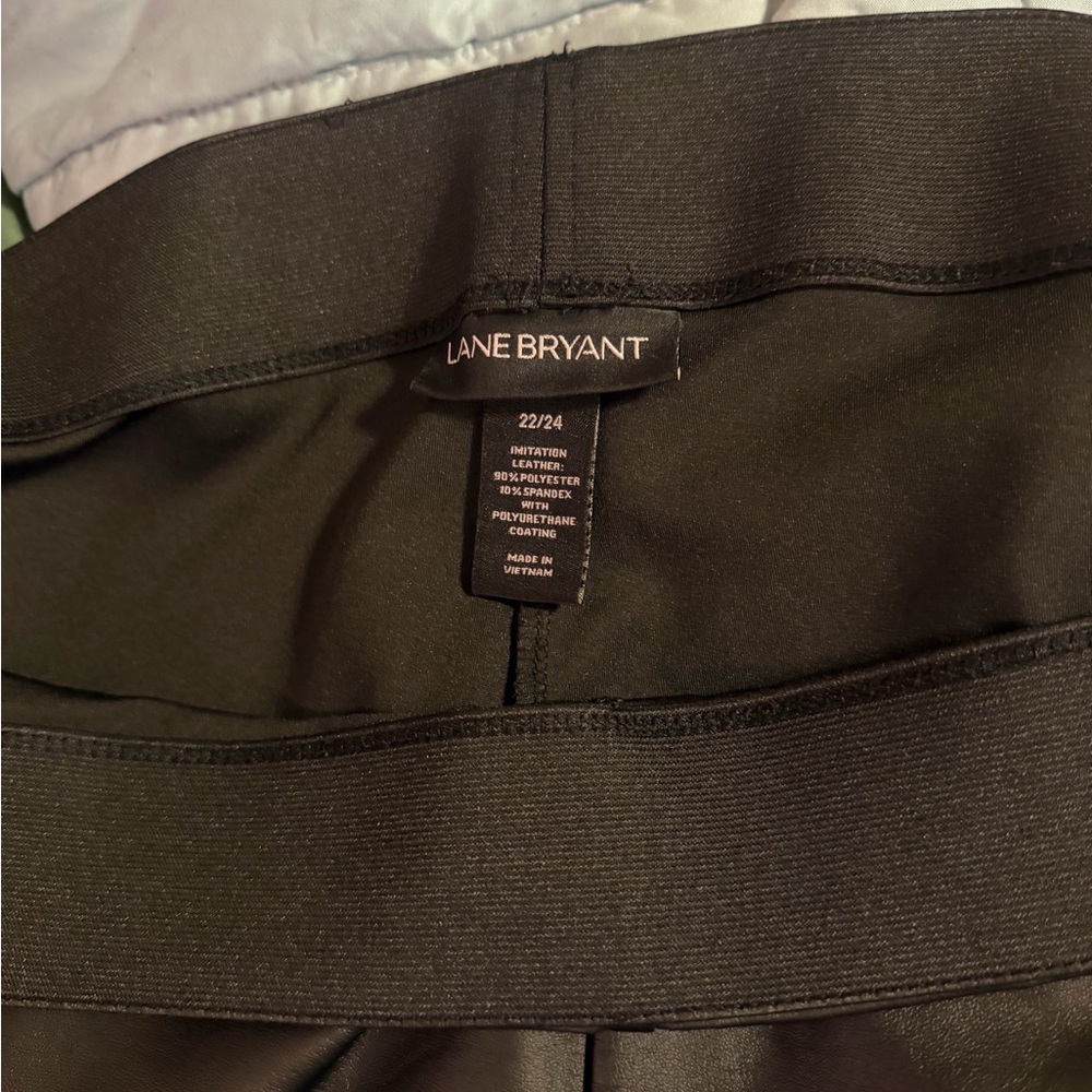 Lane Bryant pleather black  leggings